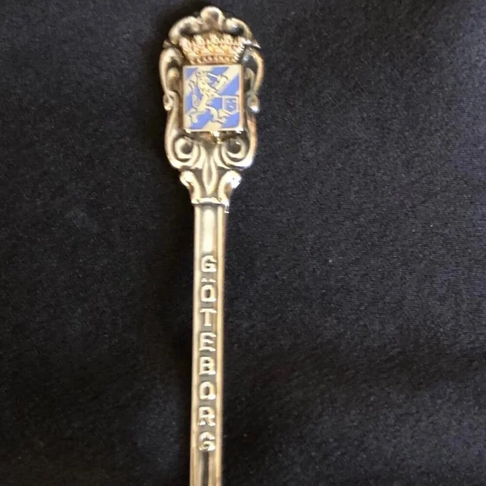 5 Vintage Sterling Silver Souvenir Spoons Bermuda South Africa Norway 2 Sweden